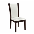 Pemberly Row Wood and Faux Leather Dining Room Side Chair in Espresso (Set of 6)