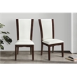 Pemberly Row Wood and Faux Leather Dining Room Side Chair in Espresso (Set of 4)