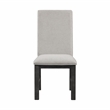 Pemberly Row Wood and Fabric Dining Room Chairs in Antique Black (Set of 6)