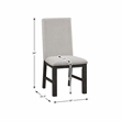 Pemberly Row Wood and Fabric Dining Room Chairs in Antique Black (Set of 6)