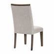 Pemberly Row Wood and Fabric Dining Room Chairs in Brown (Set of 6)