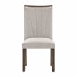 Pemberly Row Wood and Fabric Dining Room Chairs in Brown (Set of 4)