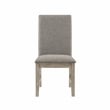 Pemberly Row Wood and Fabric Dining Chairs in Brownish Gray (Set of 6)