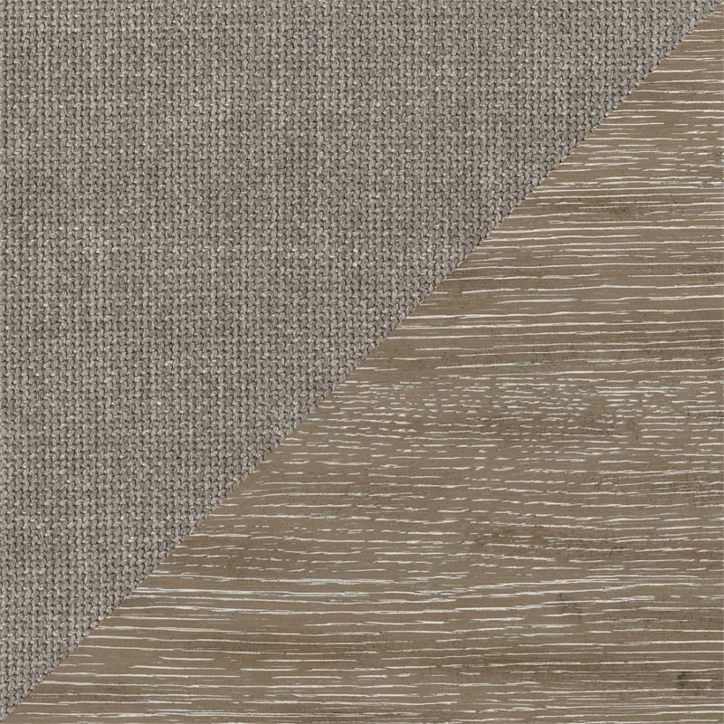 Pemberly Row Wood and Fabric Dining Chairs in Brownish Gray (Set of 6)
