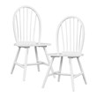 Pemberly Row Wood Dining Room Side Chair - Set of 6 in White