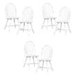 Pemberly Row Wood Dining Room Side Chair - Set of 6 in White