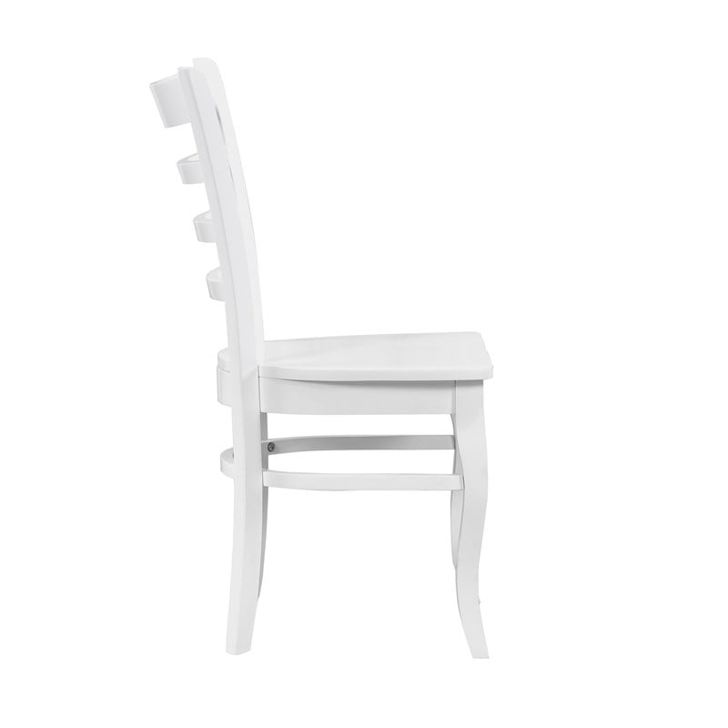 Pemberly Row Wood Dining Room Side Chair - Set of 6 in White