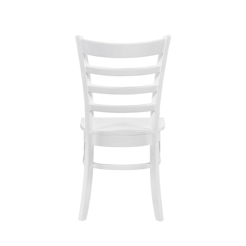 Pemberly Row Wood Dining Room Side Chair - Set of 6 in White