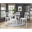 Pemberly Row Wood Dining Room Side Chair - Set of 6 in White
