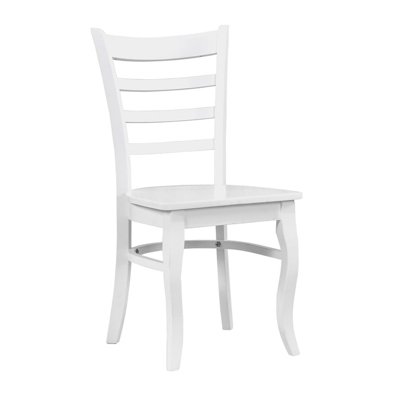 Pemberly Row Wood Dining Room Side Chair - Set of 4 in White