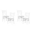 Pemberly Row Wood Dining Room Side Chair - Set of 4 in White