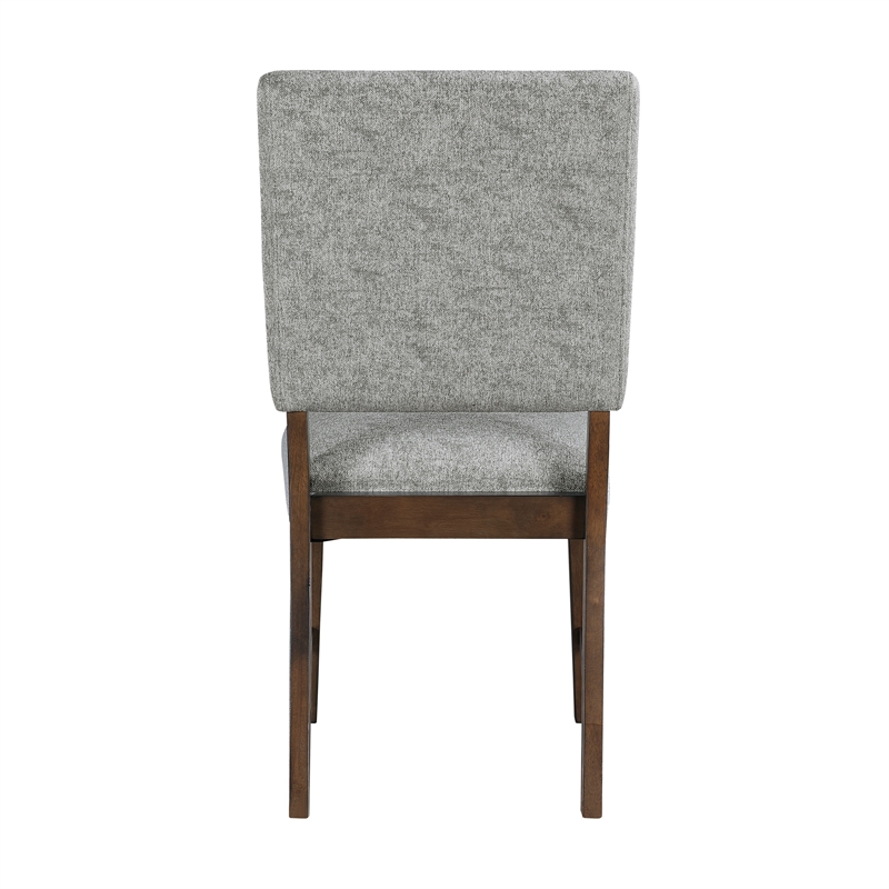 Pemberly Row Wood & Fabric Dining Room Set of 6 Side Chair in Gray