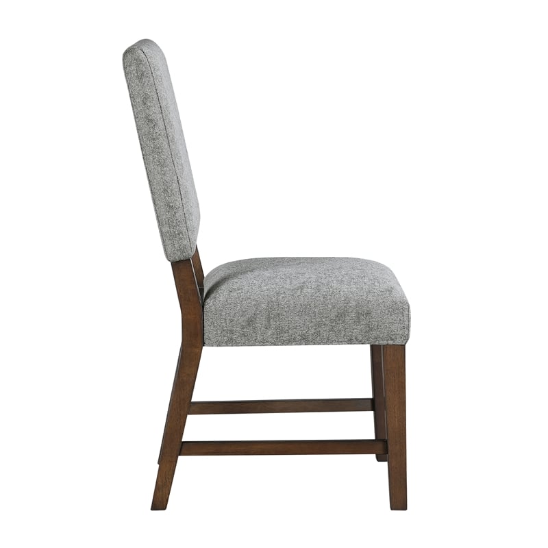 Pemberly Row Wood & Fabric Dining Room Set of 4 Side Chair in Gray