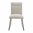 Pemberly Row Metal & Fabric Dining Room Set of 4 Side Chair in Beige