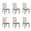 Pemberly Row Textured Dining Room Side Chair - Set of 6 in Beige
