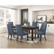 Pemberly Row Textured Dining Room Side Chair - Set of 6 in Blue Gray