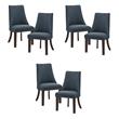 Pemberly Row Textured Dining Room Side Chair - Set of 6 in Blue Gray
