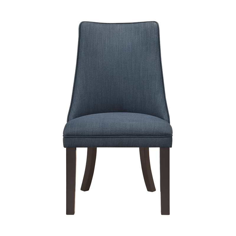 Pemberly Row Textured Dining Room Side Chair - Set of 4 in Blue Gray