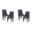 Pemberly Row Textured Dining Room Side Chair - Set of 4 in Blue Gray