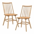 Pemberly Row Asian Hardwood Dining Room Side Chair - Set of 6 in Natural Oak