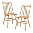 Pemberly Row Asian Hardwood Dining Room Side Chair - Set of 4 in Natural Oak
