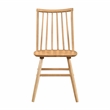 Pemberly Row Asian Hardwood Dining Room Side Chair - Set of 4 in Natural Oak