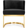 Pemberly Row Contemporary Set of 4 Black Velvet Dining Chairs