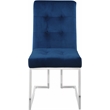 Pemberly Row Contemporary Velvet Dining Chairs in Navy (Set of 4)