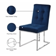 Pemberly Row Contemporary Velvet Dining Chairs in Navy (Set of 4)