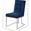 Pemberly Row Contemporary Velvet Dining Chairs in Navy (Set of 4)