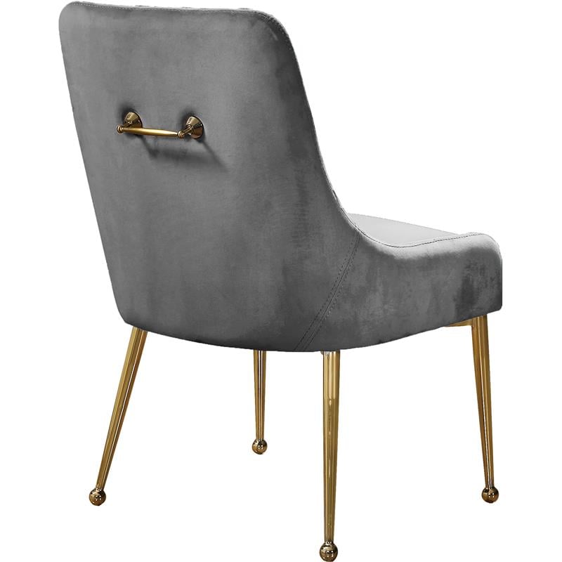 Pemberly Row Contemporary Velvet Dining Chairs in Gray (Set of 6)