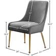 Pemberly Row Contemporary Velvet Dining Chairs in Gray (Set of 6)