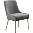 Pemberly Row Contemporary Velvet Dining Chairs in Gray (Set of 4)