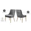 Pemberly Row Contemporary Velvet Dining Chairs in Gray (Set of 4)