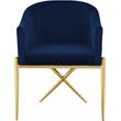 Pemberly Row Contemporary Set of 4 Navy Velvet Dining Chairs