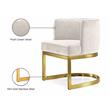 Pemberly Row Contemporary Set of 4 Cream Velvet Dining Chairs
