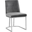Pemberly Row Contemporary Gray Velvet Dining Chairs (Set of 6)
