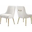 Pemberly Row Contemporary Cream Velvet Dining Chairs (Set of 4)
