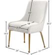 Pemberly Row Contemporary Cream Velvet Dining Chairs (Set of 4)