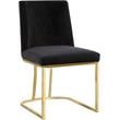 Pemberly Row Contemporary Black Velvet Dining Chairs (Set of 6)