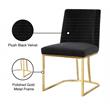 Pemberly Row Contemporary Black Velvet Dining Chairs (Set of 6)