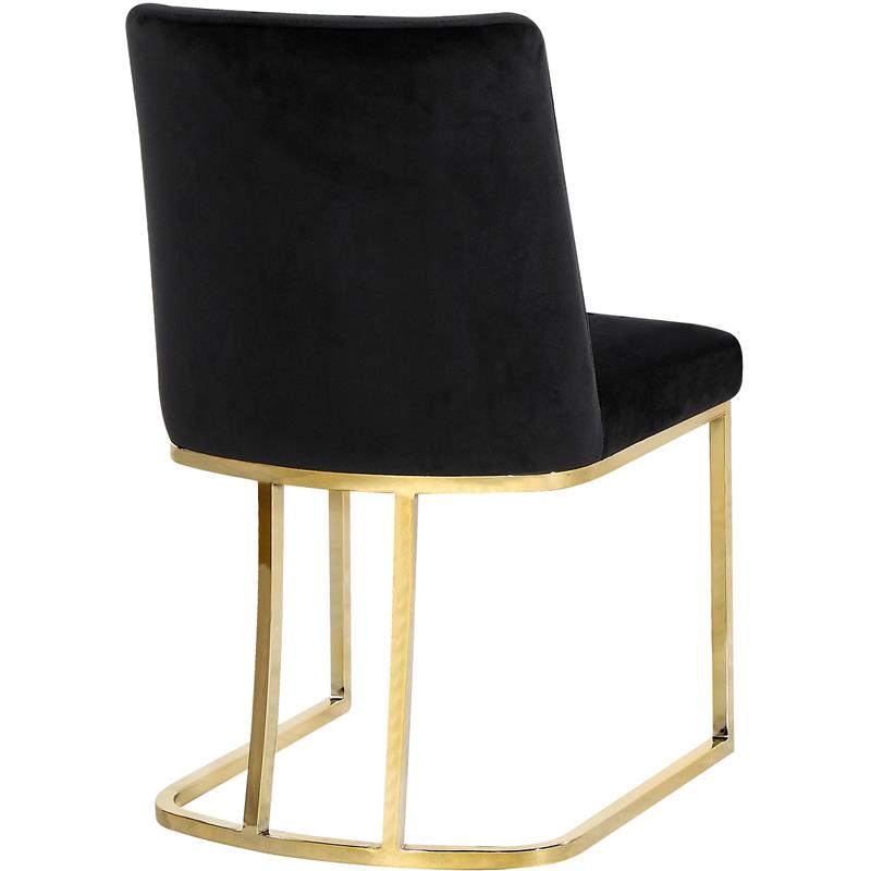Pemberly Row Contemporary Black Velvet Dining Chairs (Set of 4)