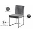 Pemberly Row Contemporary Gray Velvet Dining Chairs (Set of 6)