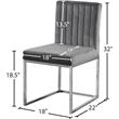 Pemberly Row Contemporary Gray Velvet Dining Chairs (Set of 6)