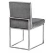 Pemberly Row Contemporary Gray Velvet Dining Chairs (Set of 4)
