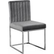 Pemberly Row Contemporary Gray Velvet Dining Chairs (Set of 4)