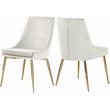 Pemberly Row Contemporary Cream Velvet Dining Chairs (Set of 4)