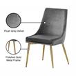 Pemberly Row Contemporary Gray Velvet Dining Chairs (Set of 4)