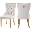 Pemberly Row Contemporary Cream Velvet Dining Chairs (Set of 6)