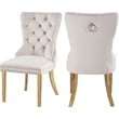 Pemberly Row Contemporary Cream Velvet Dining Chairs (Set of 4)